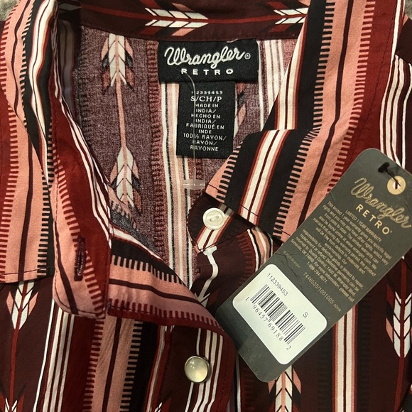 Wrangler Retro Port Royale Western Snap Tiered Dress Size Small NWT - Picture 8 of 9